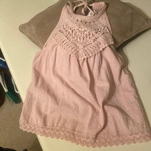 Embroidered beautifully size L light pink top very 🥰 cute